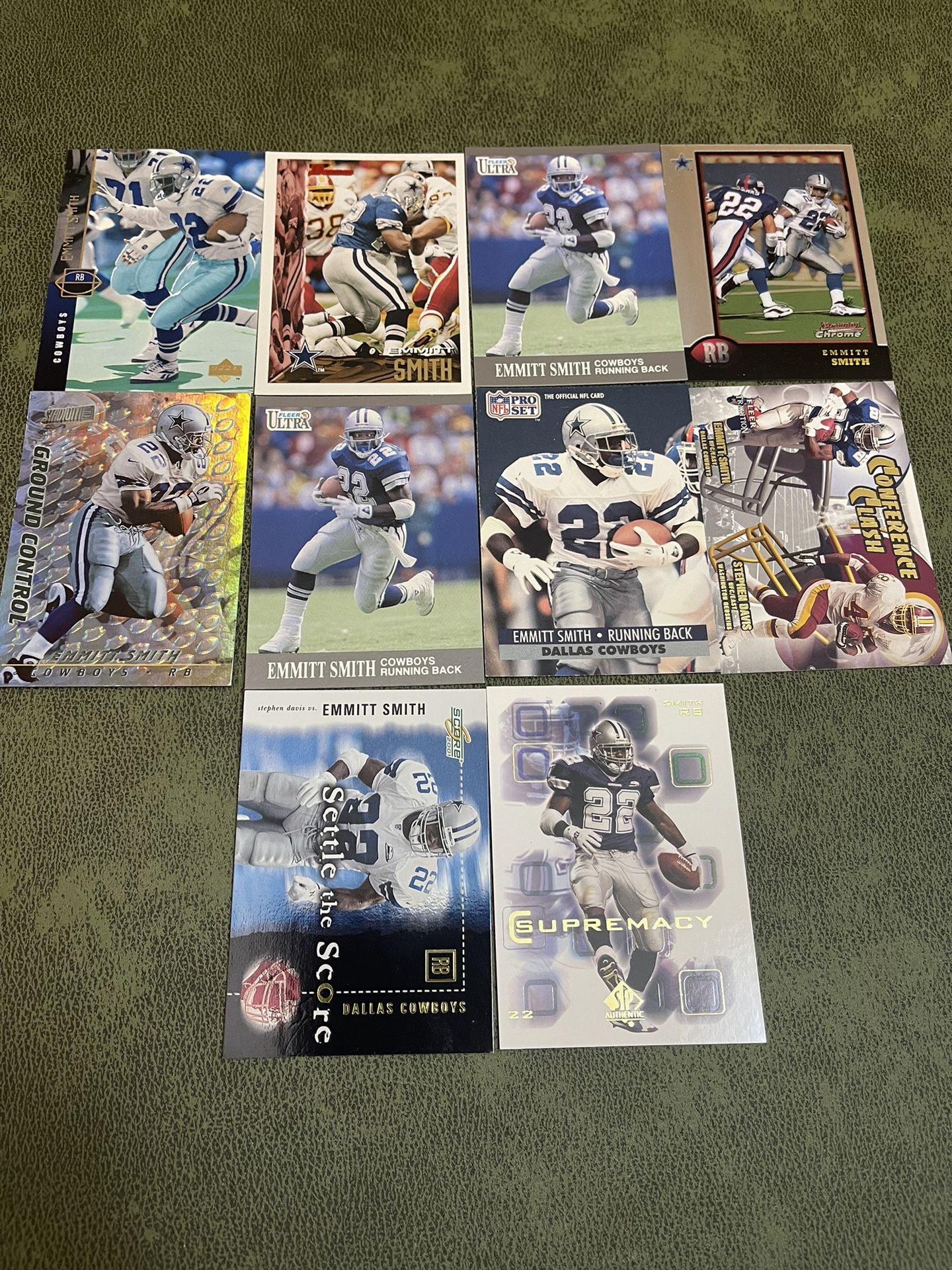 Lot Of 10 Emmitt Smith Football Cards