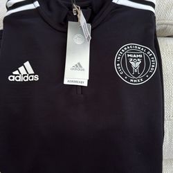 ADIDAS AEROREADY  Inter Miami 3/4 zip up sweater  Size Adult MEDIUM