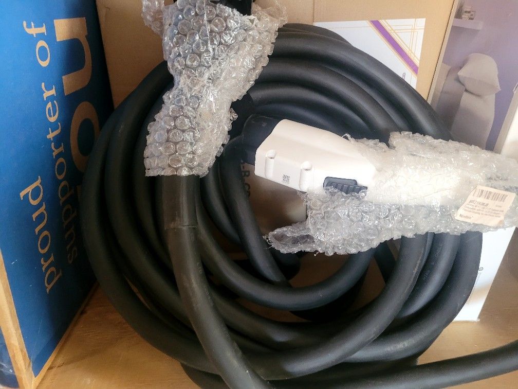 EV Charger Extension Cable 40 Amp 20ft Charging Cord for Electric Vehicle 220V-240V Compatible All SAE J1772 Chargers