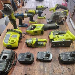 Lot of Ryobi Tools. 