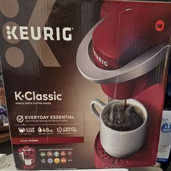 Keurig K-Classic Single Serve K-Cup Pod Coffee Maker, Rhubarb