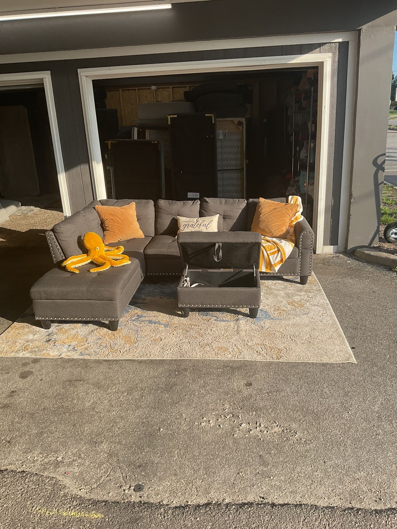 Sectional Sofa/ Couch W Ottoman DELIVERY AVAILABLE