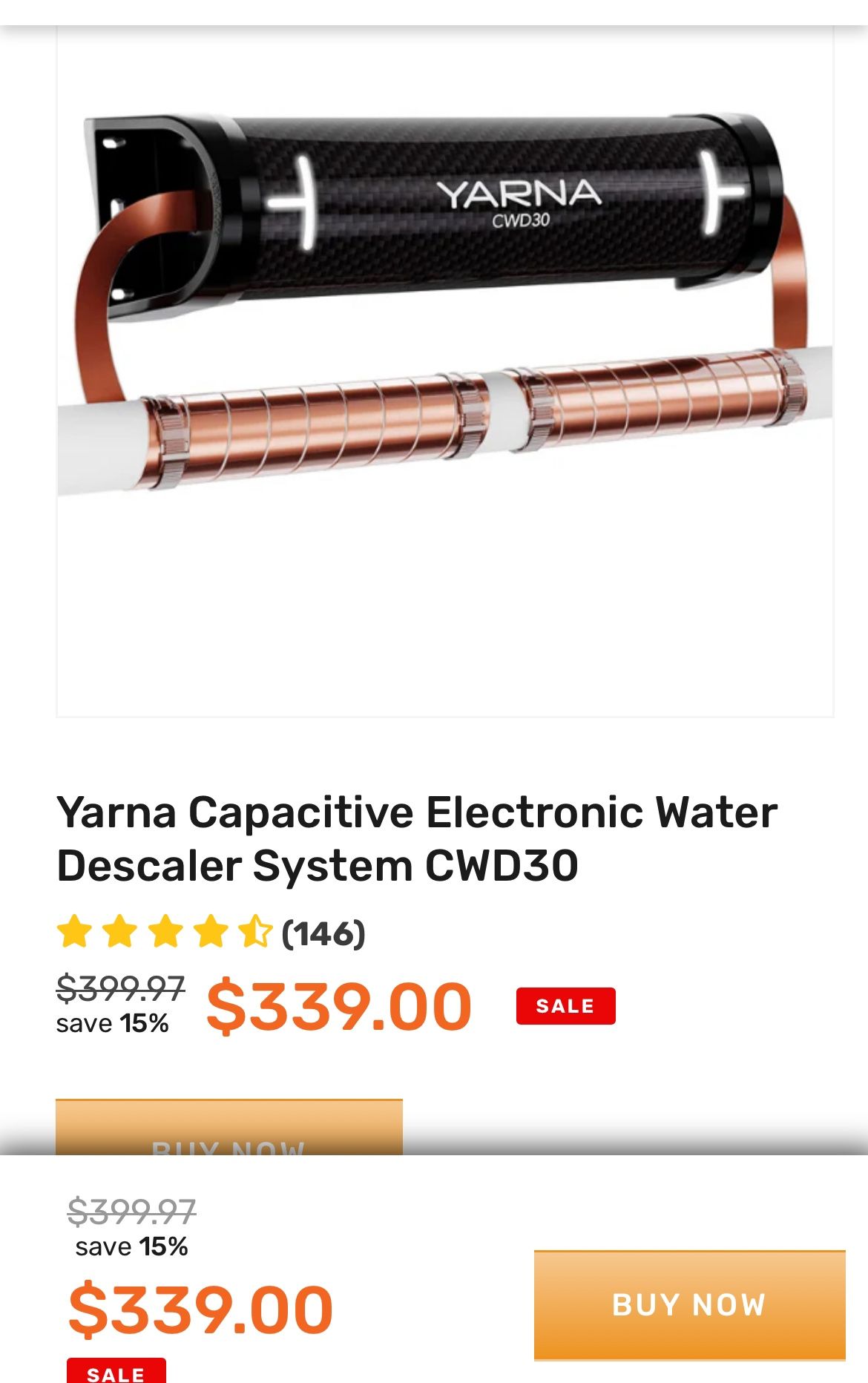 Yarna Capacitive Electronic Water Descaler System 