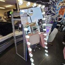  Brand New Stand Mirror With RGB Light & LED Light Builbs $389