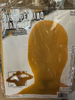 Halloween costume disappearing man hood