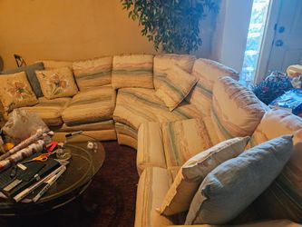 Southwestern Overstuffed Sectional Sofa