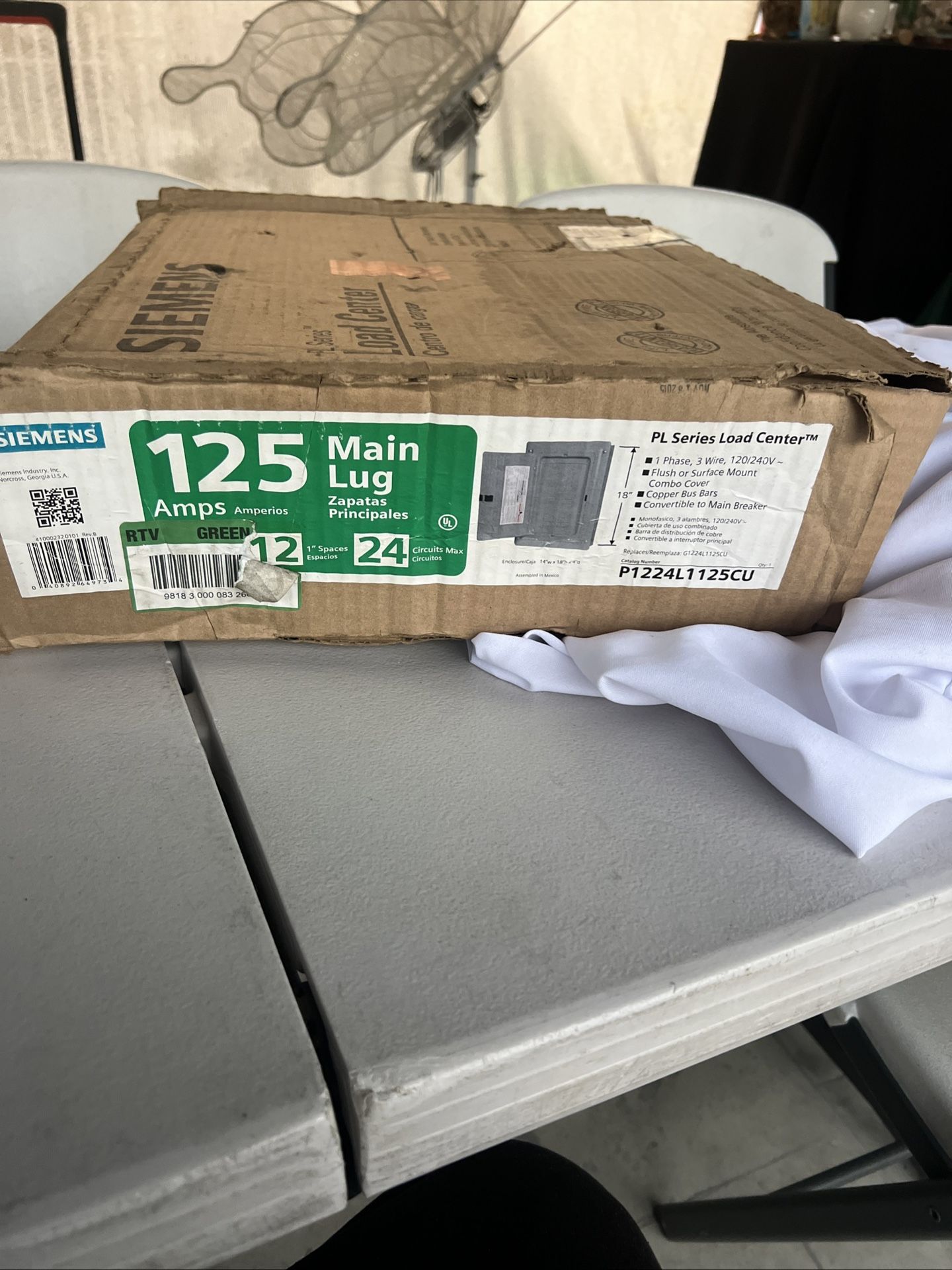 SIEMENS P1224L 125-Amp 12-Space 24-Circuit 1phase 3 Wires