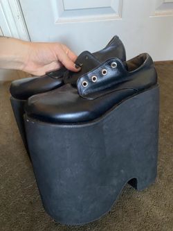 Giant goth platform Halloween boots size 42