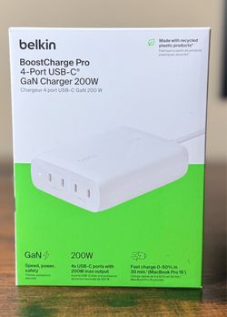 Belkin BoostCharge Pro 4-Port USB-C GaN Charger 200W