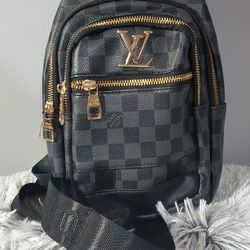 Checker Crossbody Mens Bag