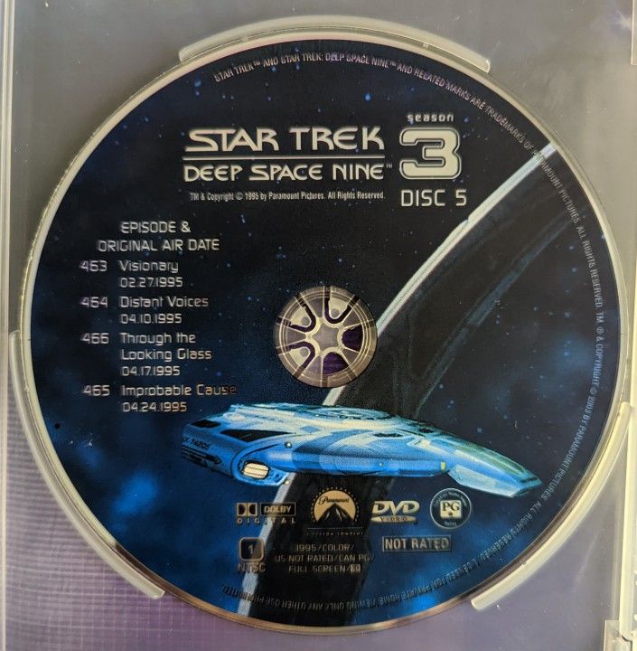 Star Trek Deep Space Nine DS9 Season 3 Disc 5 DVD Replacement DISC ONLY Three Third