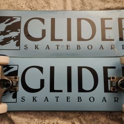 GLIDER 8 INCH TWIN TAIL SYMMETRICAL SKATE SKATEBOARD DECK SPITFIRE WHEELS MOB GRIP GRIPTAPE BONES REDS BEARINGS THUNDER TRUCKS