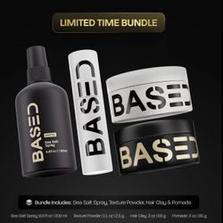 Hair Care Bundle – Sea Salt Spray + Texture Powder + Clay + Pomade – $65