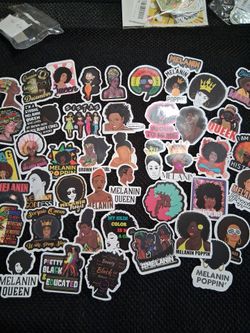 Black girl Vinyl  stickers  - all 46 for $8