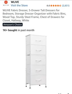 White fabric dresser