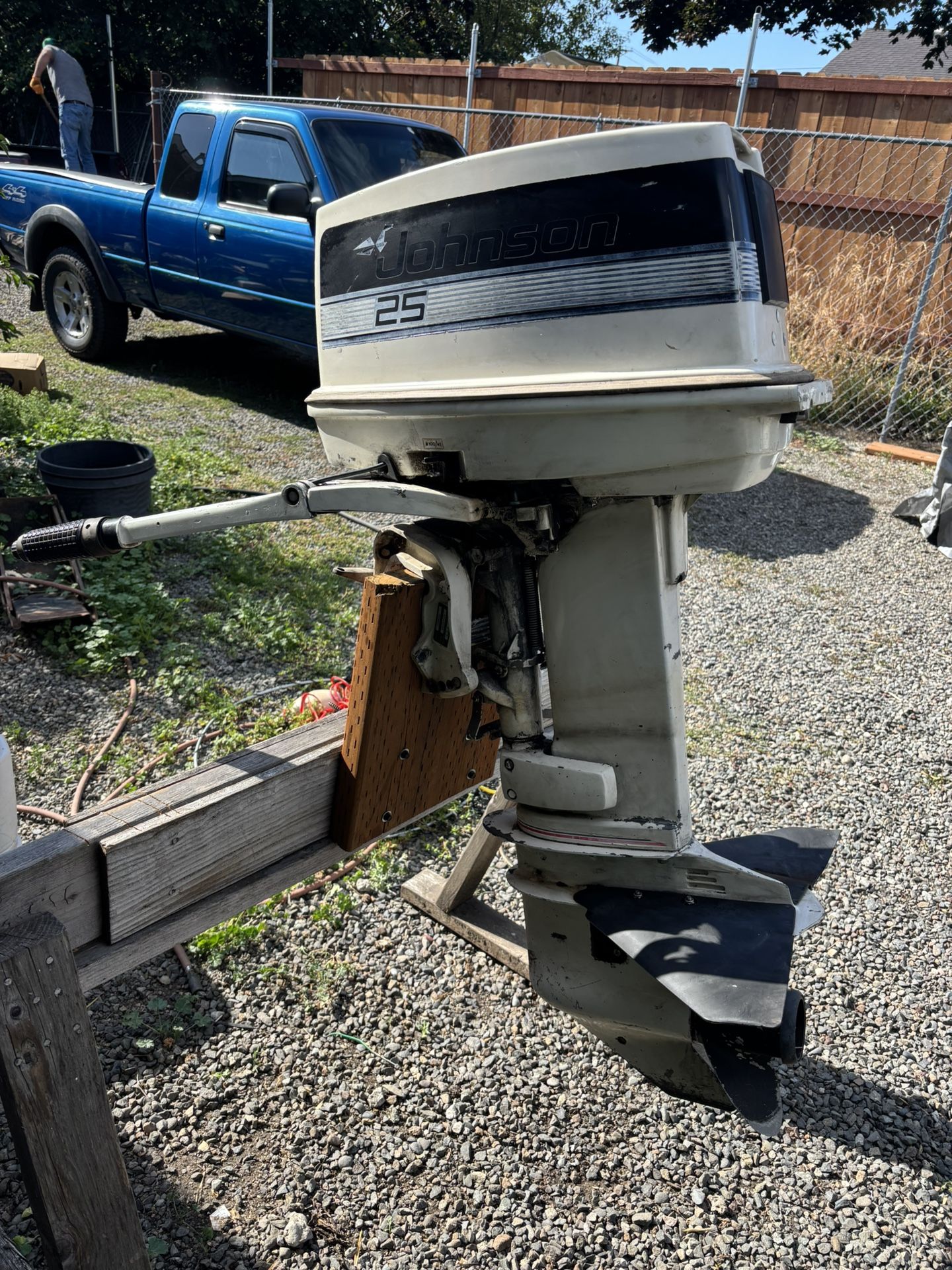 Johnson 25hp. Tiller Motor