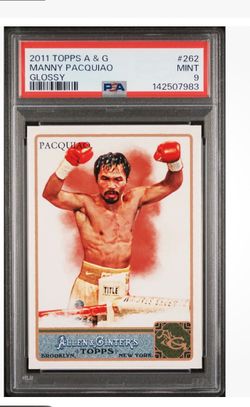 2011 ALLEN & GINTER GLOSSY #262 MANNY PACQUIAO 342/999 PSA 9 Extremely Rare!