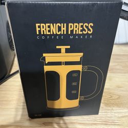 BAYKA French Press Coffee Maker, Glass Stainless Steel Coffee Press, 34 oz 