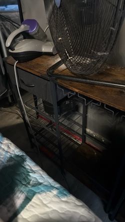 Bar. Table. With shelf’s and glass hooks