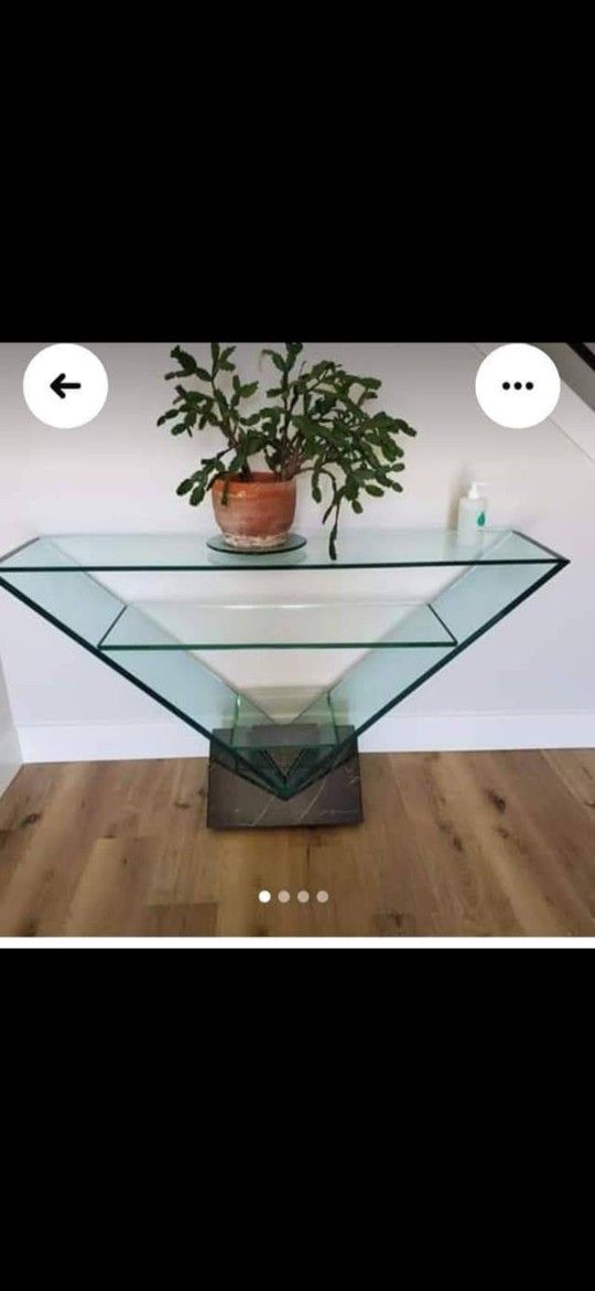 Read The Post. Inverted Triangle Table With Marble Base Needs Repair