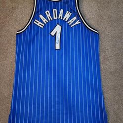 Autographed Orlando Magic Penny Hardaway Pro Cut Jersey 