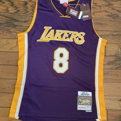 Purple and Gold Lakers Kobe Bryant Mitchell and Ness Jersey 