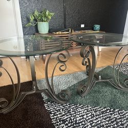 Glass end tables