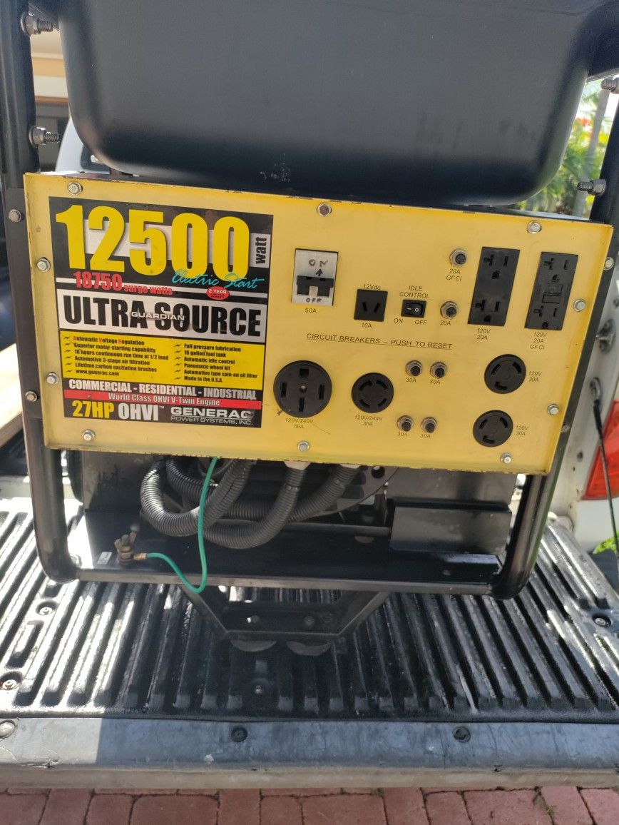 12500 KW Generac Generac Electric Start Generator for Sale in Pembroke