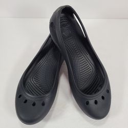 Crocs Kadee Black Slip-On Ballet Flats Women's Size 8