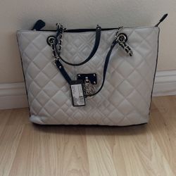 Quilted White Guess Handbag