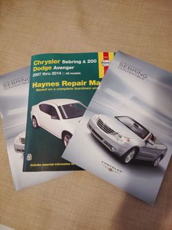 Chrysler Sebring repair shop manual and dealer brochures.