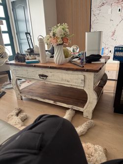 Real wood coffee table