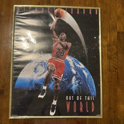 Michael Jordan OUT OF THIS WORLD 1995 Costacos 23" x 35" Foam Board Poster RARE!