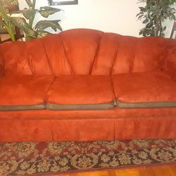 Def a 1 of a kind. Queen Anne sofa and 2 arm chairs .  Professionally Reupholstered.