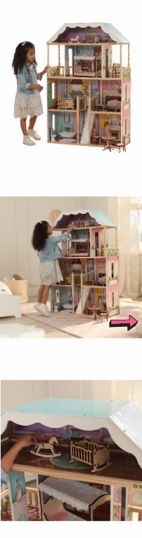 NEW Dollhouse Kids Playhouse Toy Furniture Girls Miniature Girls Kit Play Wooden Classic Large Children Playroom Daughter Accessory *↓READ↓*