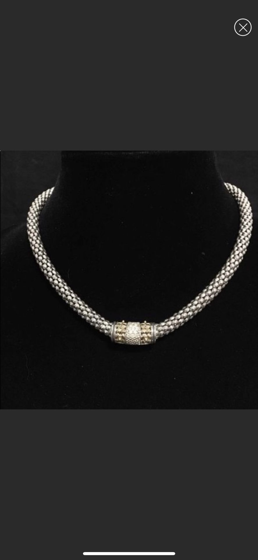 🌟Gabrielle Bruni 🌟 14K Gold, Sterling Silver & White Diamond Necklace