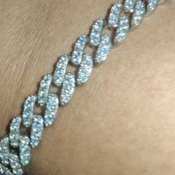 925 Silver Moissanite Diamonds Size 8.5 8.4 Mm Wide 4.8 Carats Of Moissanite Diamonds 925 Silver Stamped 18k White Gold Bonded  Will Trade ForJewelry 