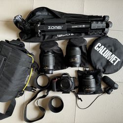 Nikon 5600 camera kit with 3 lenses and accessories! 