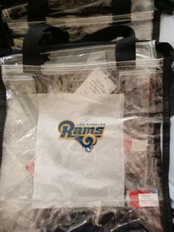 Rams Clear Bags With Zipper $12