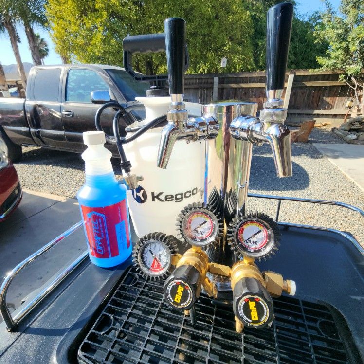 Kegco 24" Wide Dual Tap Stainless Steel Refrigerator