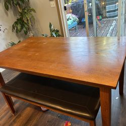 Dining Table w/ 4 Chairs And A Bench