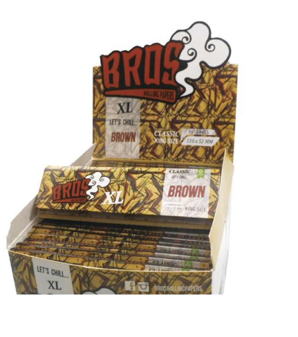 1 Box (50 Count) Bros XL Rolling Paper 110 * 52 mm
