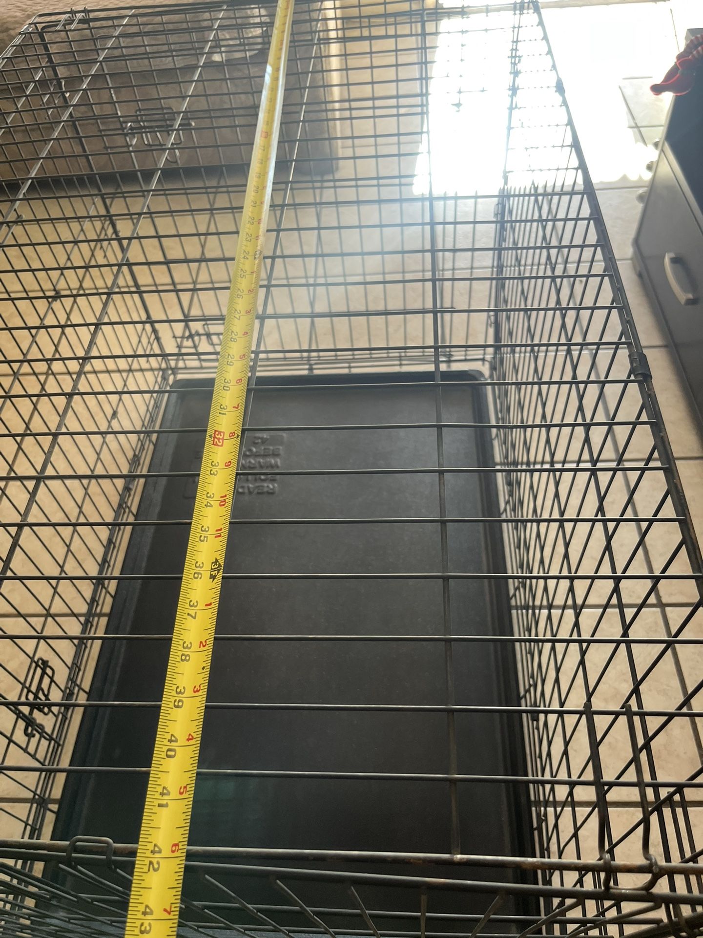 dog Cage 42 inche Long 30 inches high 28 Inches Width