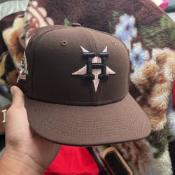 Houston Astros Brown Pink fitted hat 7 1/8
