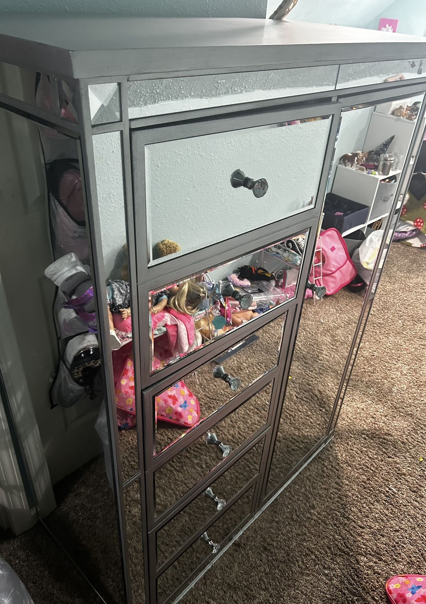 Tall Glass Armoire