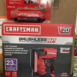 CRAFSMAN 20V 1-3/8” PIN NAILER  #CMCN623B PLUS BATTERY 2.0(( Read DescriptionPlease ))