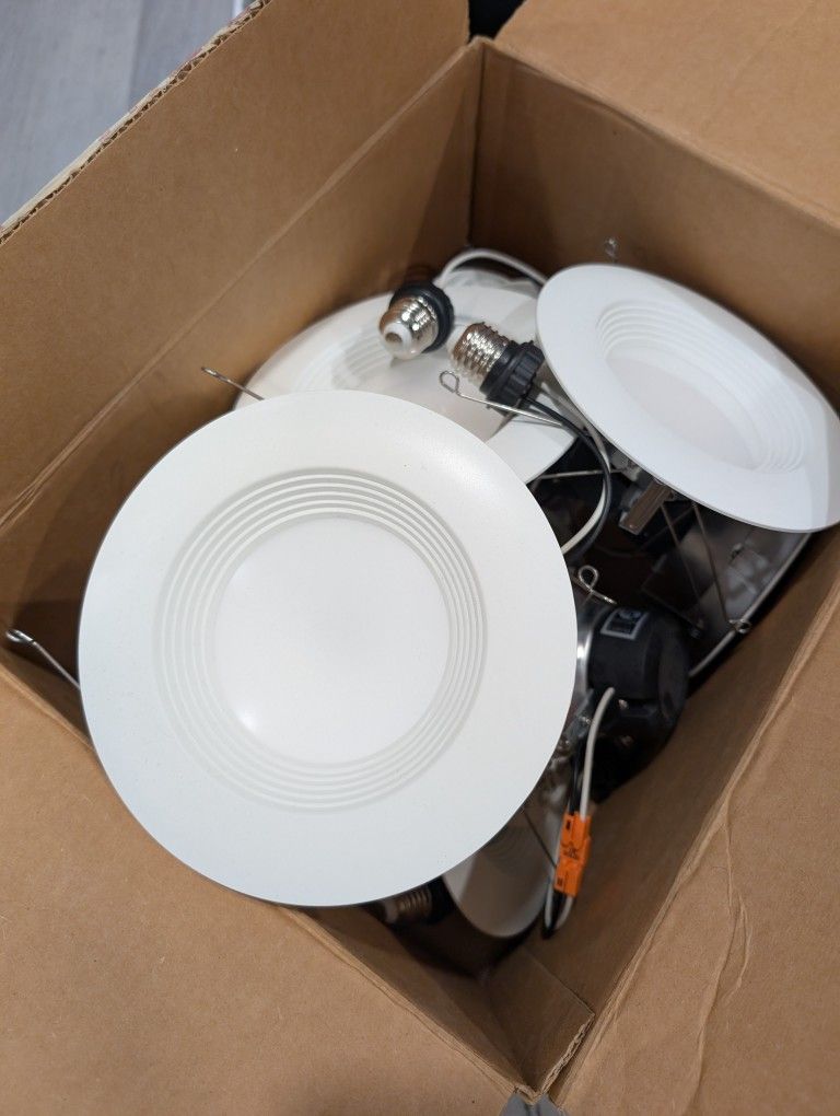 10x LED daylight white ceiling recessed light fixtures