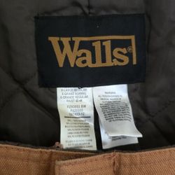 Walls Men’s Frost Pecan Insulated Duck Work Bib Overalls – Size XL (Gently Used)