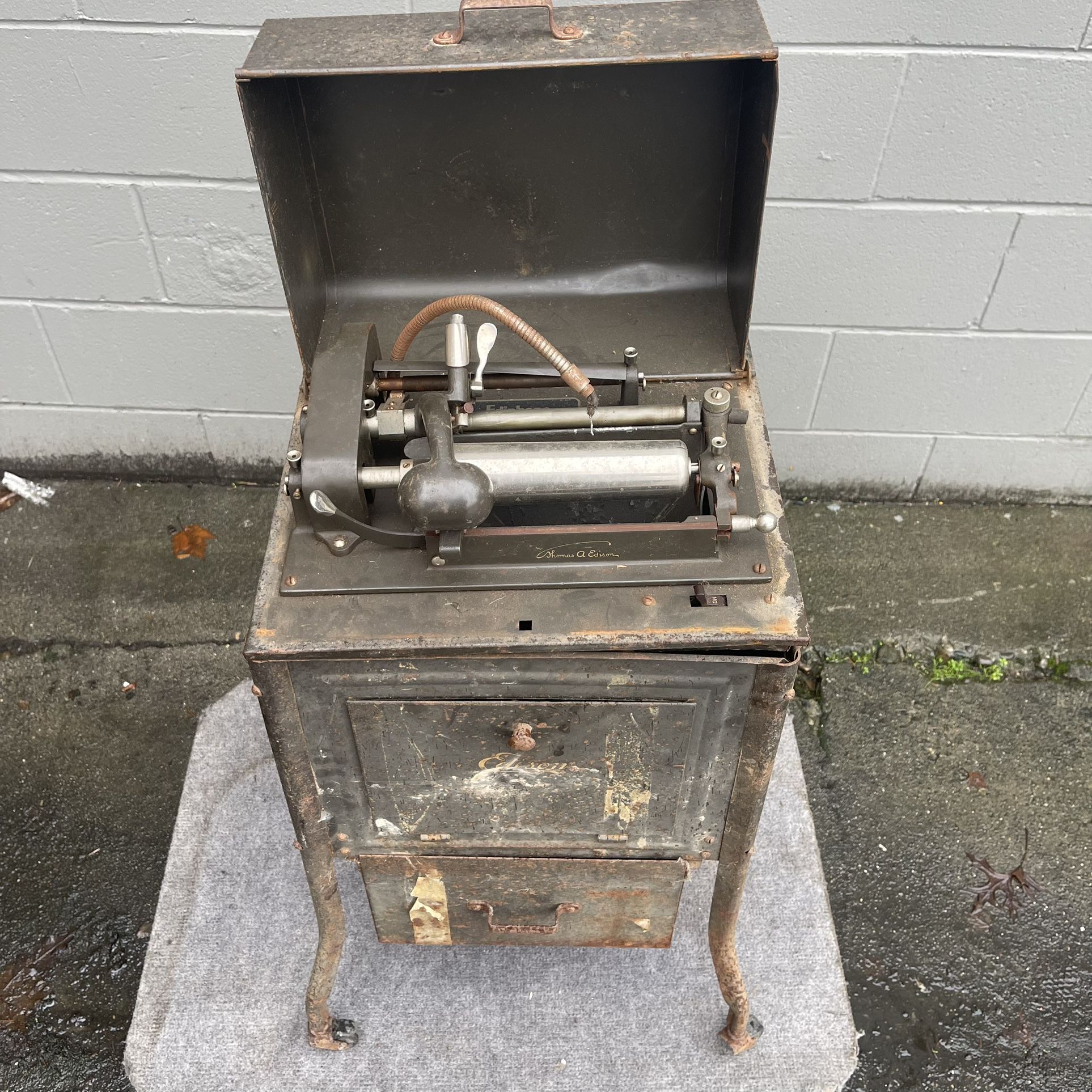 Antique Thomas Edison Ediphone Electric Dictation Machine w/ Shaver