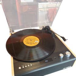 Victrola Eastwood 3 Speed Bluetooth Turntable with Built-in Speakers and Dust Cover